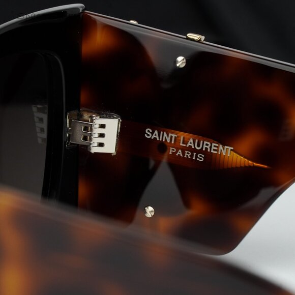 BRAND NEW Saint Laurent SLM119 BLAZE 003 Black Havana Cat Eye Women Sunglasses - Picture 8 of 12